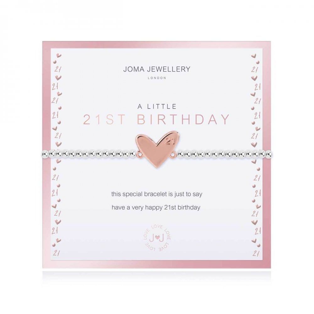 Beautifully Boxed A Littles | 21st Birthday | Silver | Bracelet | 17.5cm Stretch