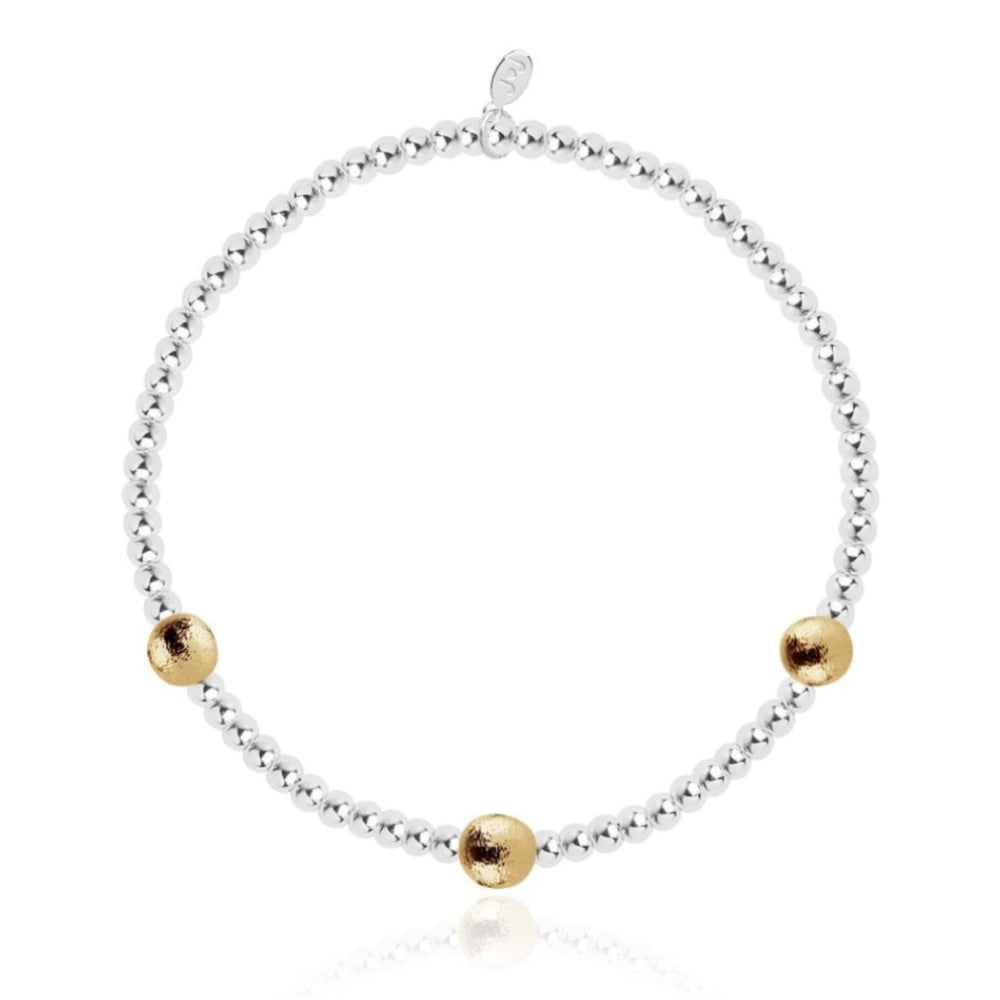 Occasion Gift Box - Christmas Wish - x3 Stacking Bracelets - Gold and Silver - 17.5cm Adjustable