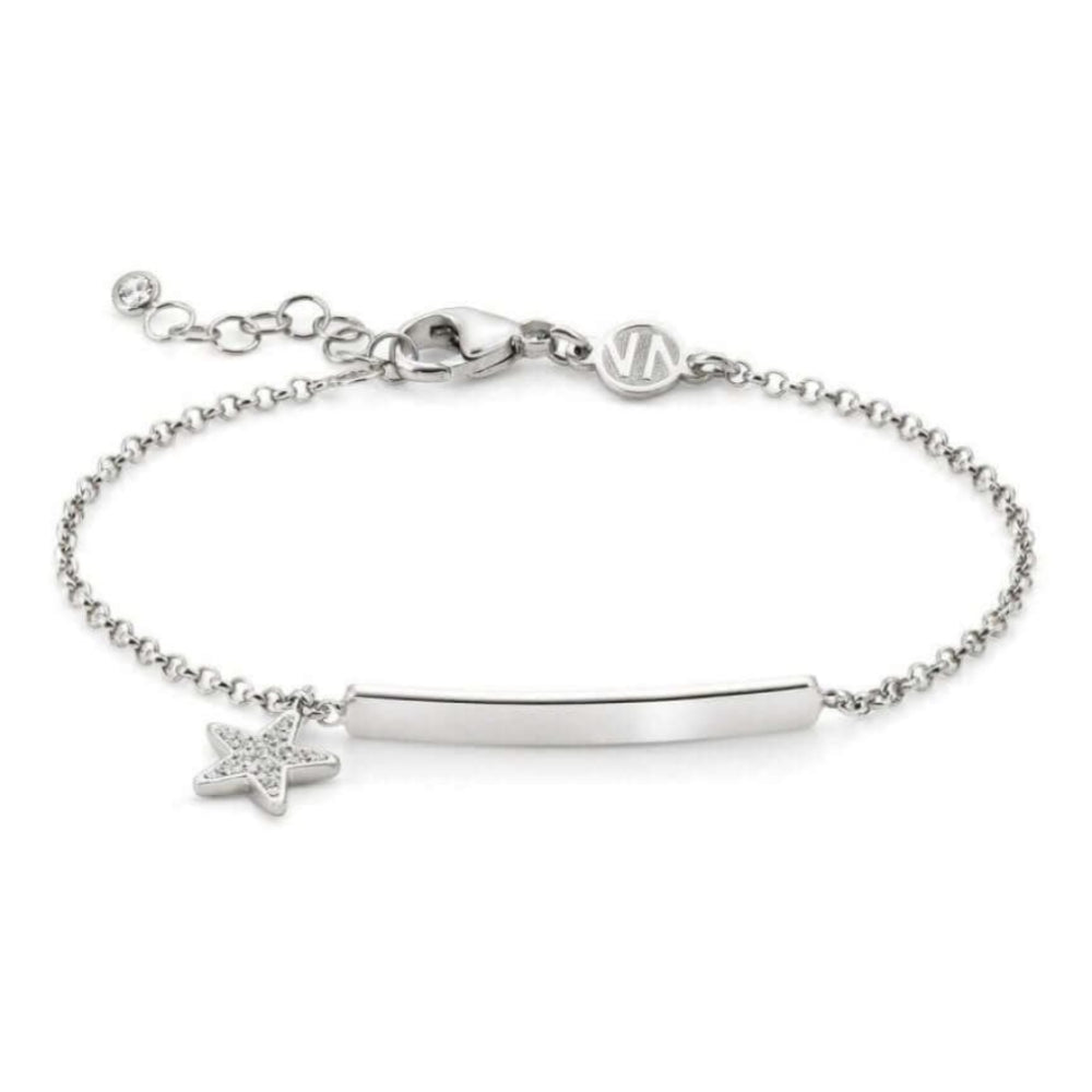 Gioie Engravable Bracelet In 925 Silver & CZ Stones Star