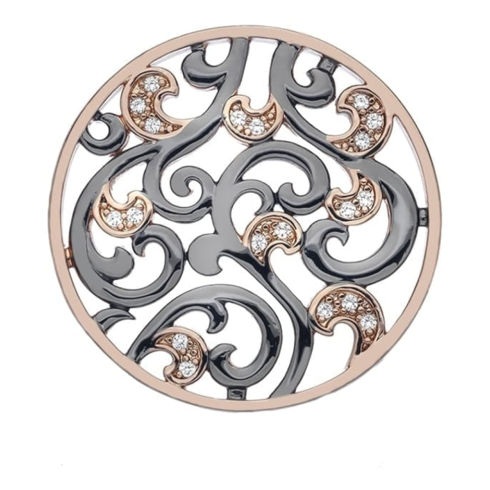 Creativity Oxidised Silver & Rose Gold Coin - 33mm