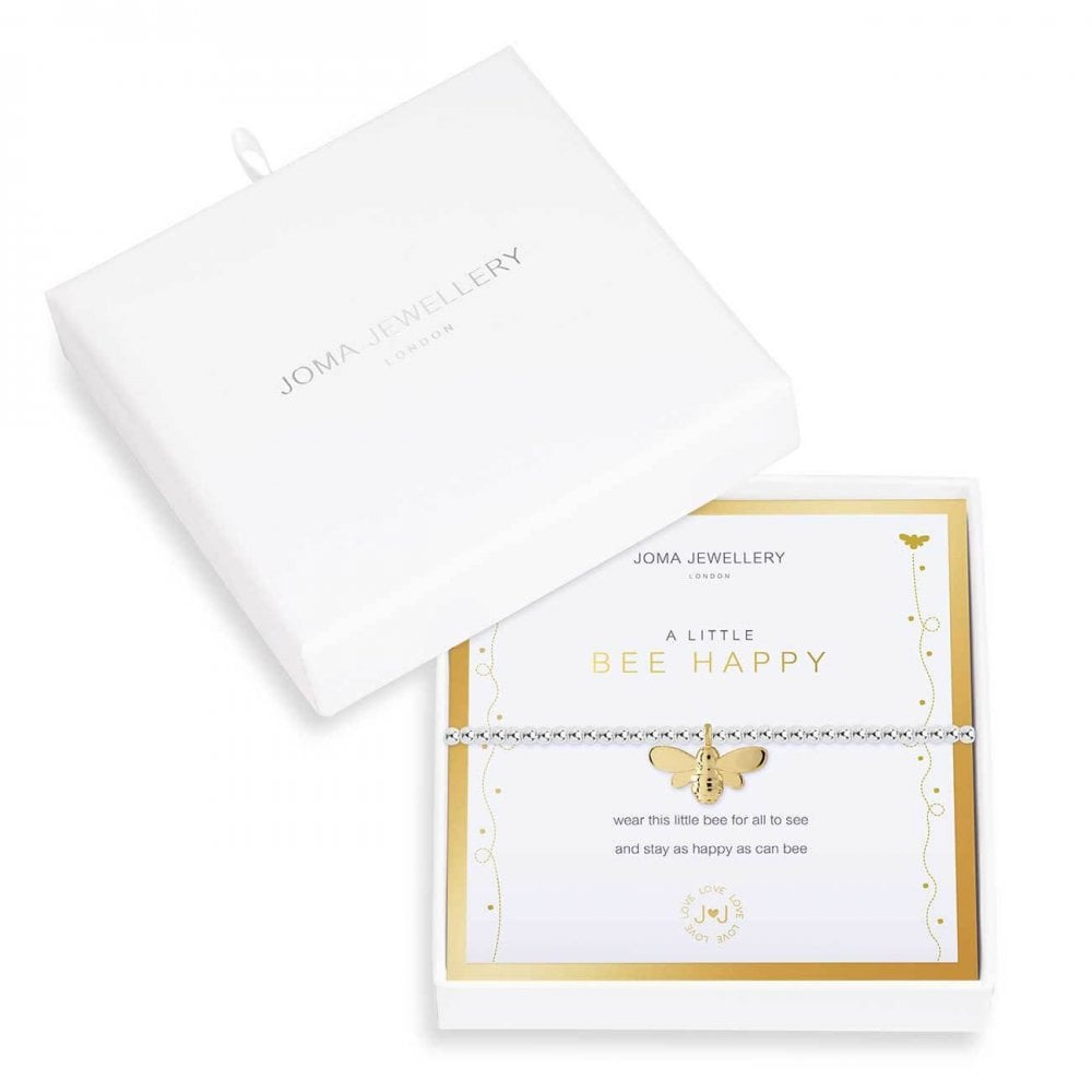 Beautifully Boxed A Littles | Bee Happy | Silver | Bracelet | 17.5cm Stretch