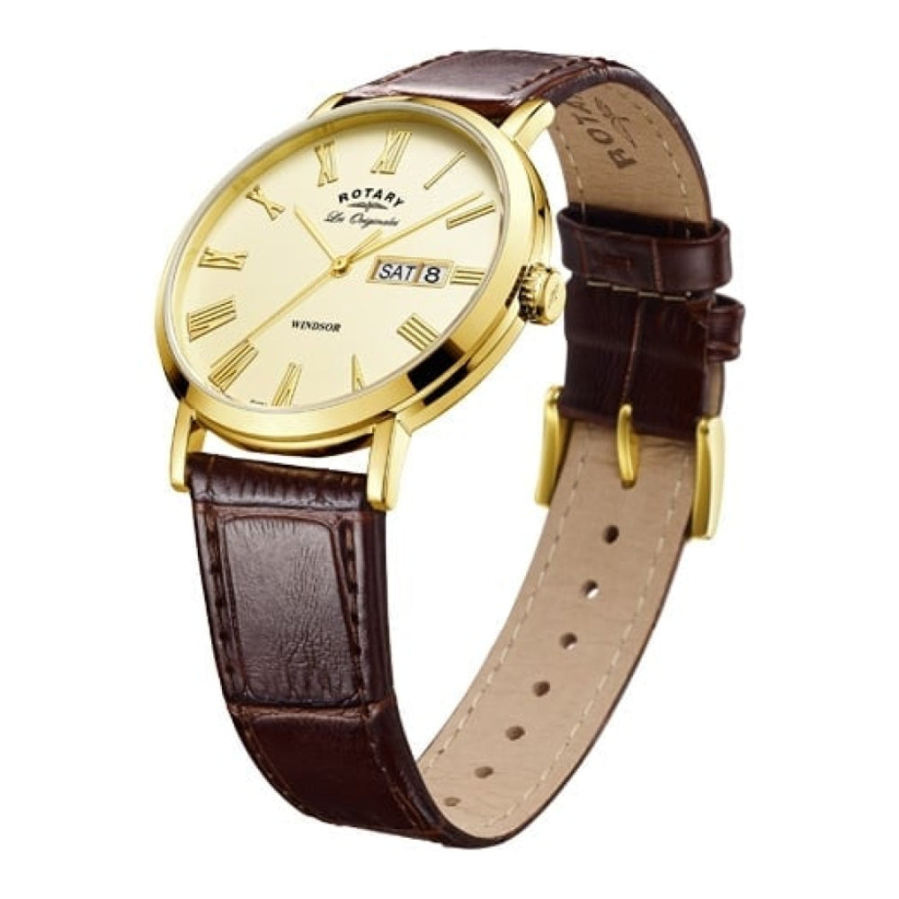 Les Originales Windsor Gold Plated Date Display Watch