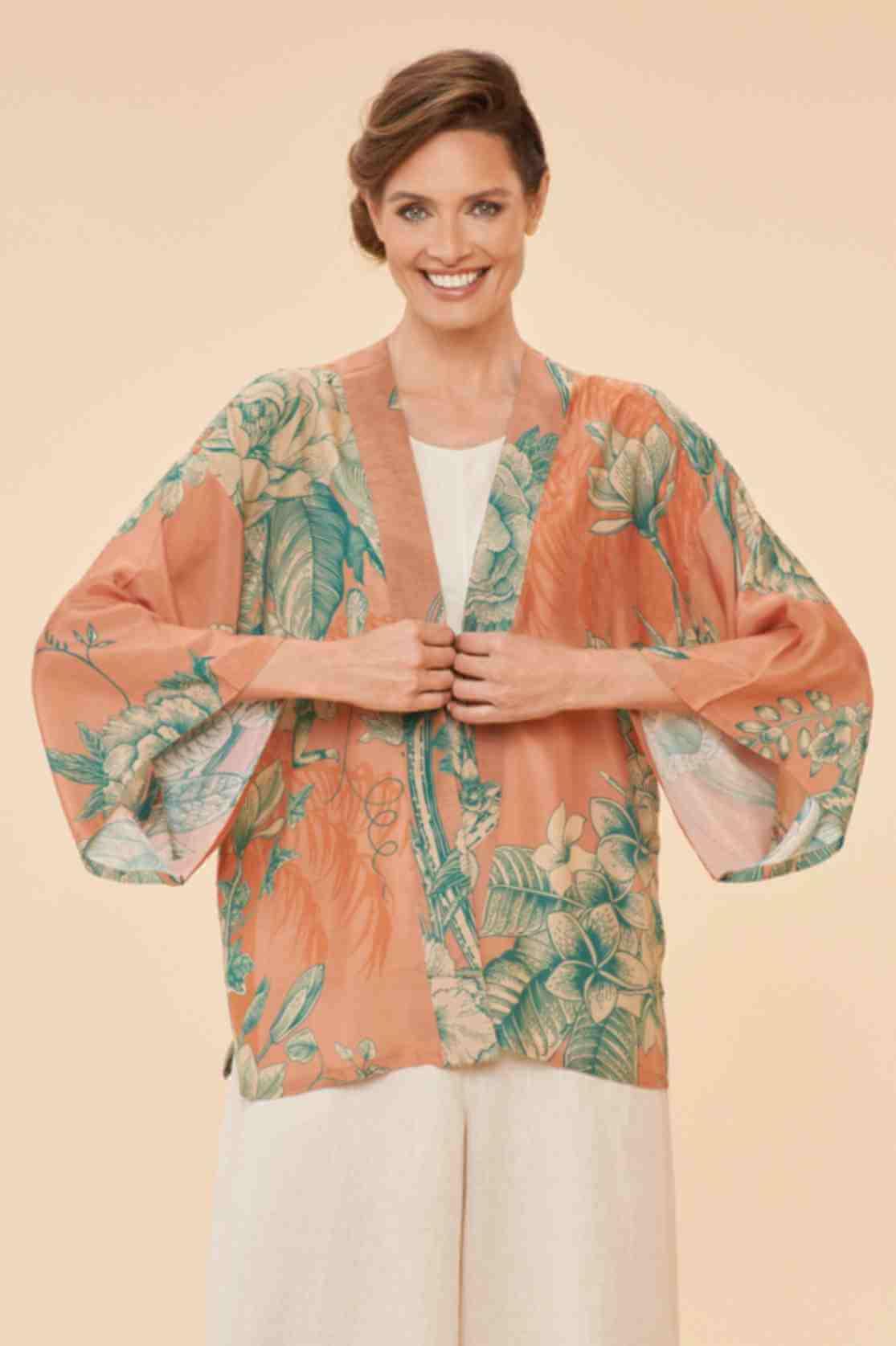 Floral Jungle Kimono Jacket - Petal