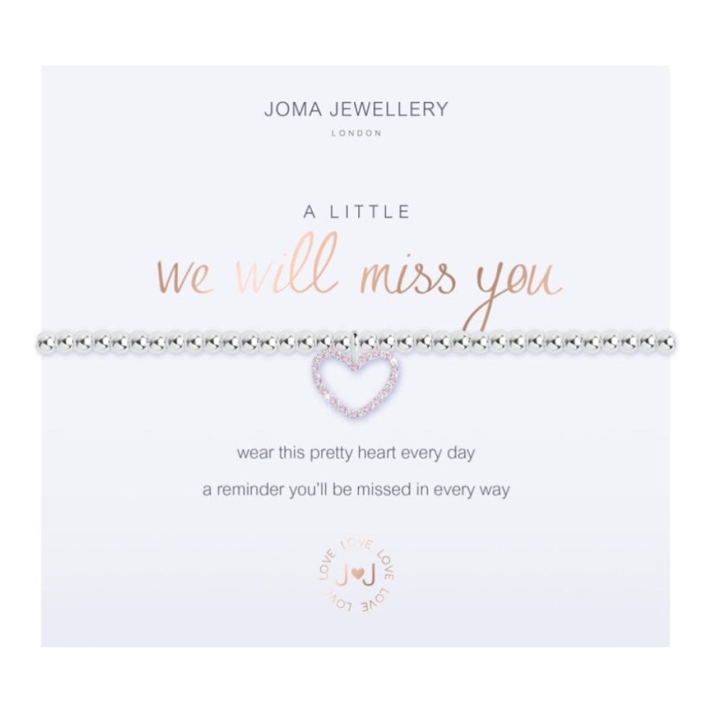 A Little - We Will Miss You - Silver- 17.5cm Stretch Bracelet