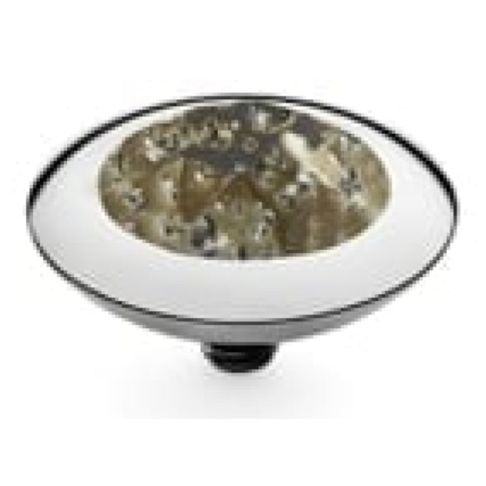 Famosa Tondo 13mm Black Patina In Stainless Steel Ring Top