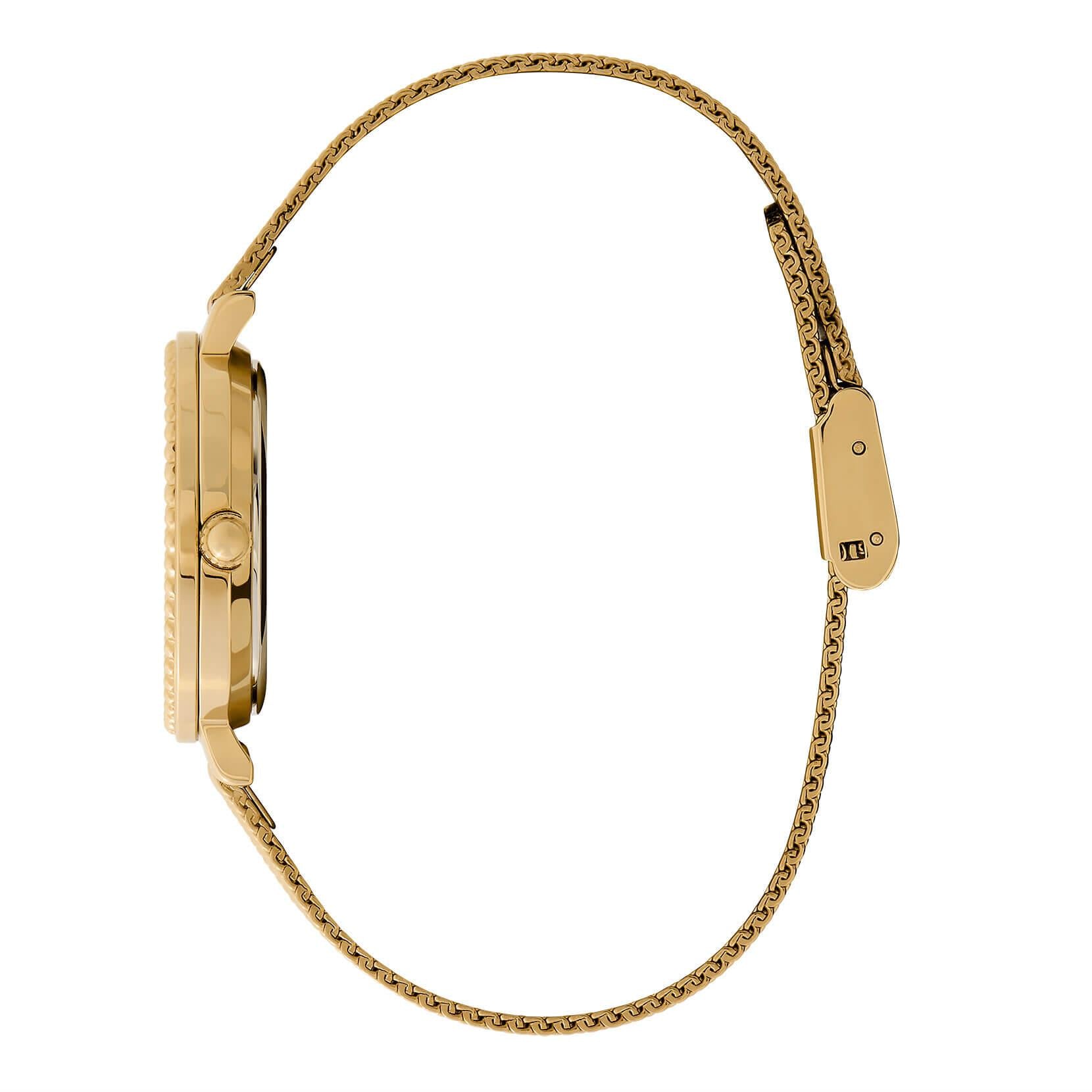 Vintage Bead Light Gold Dial & Mesh Watch