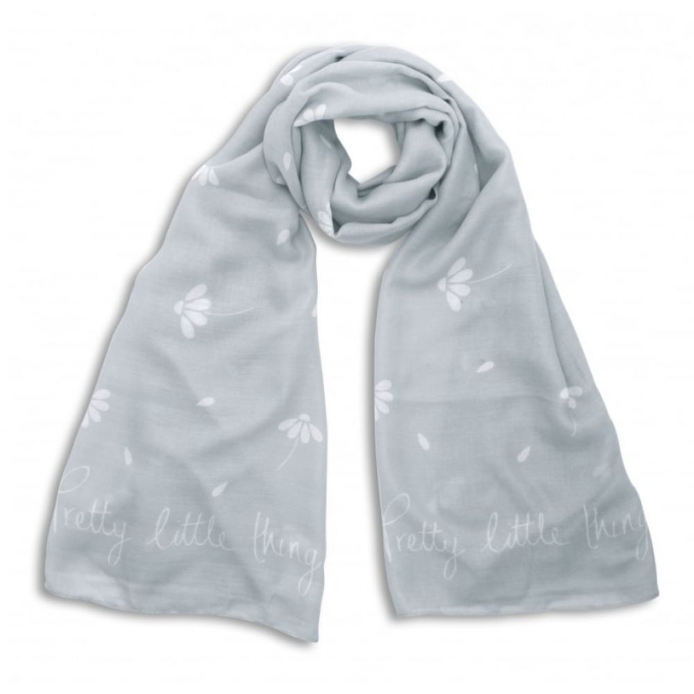 Sentiment Scarf - Pretty Little Thing - Pale Grey