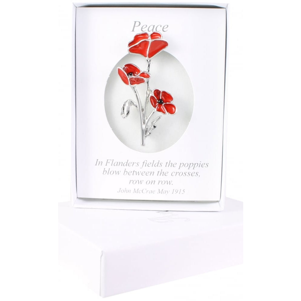 Three Poppies ON Stem Brooch