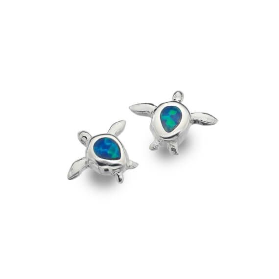Origins Turtle Blue Opal Stud Earrings