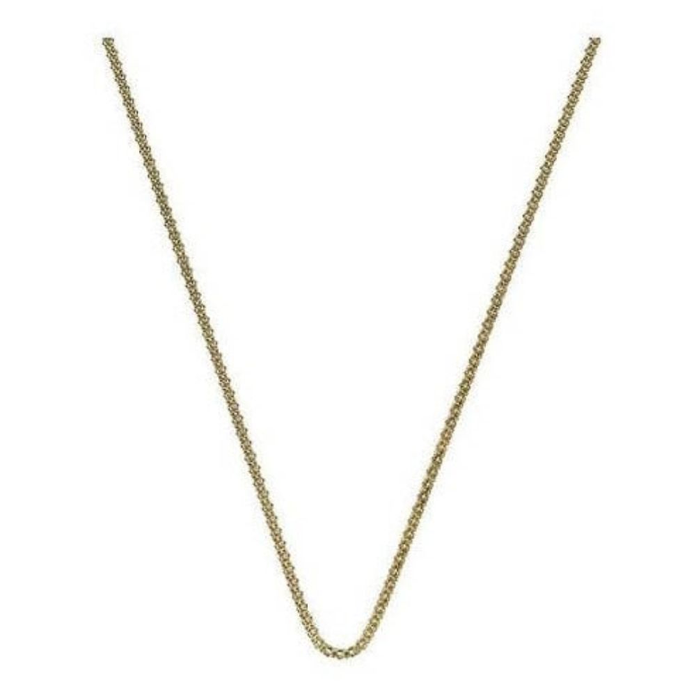 Yellow Gold Plate Sterling Silver Popcorn Chain 24"