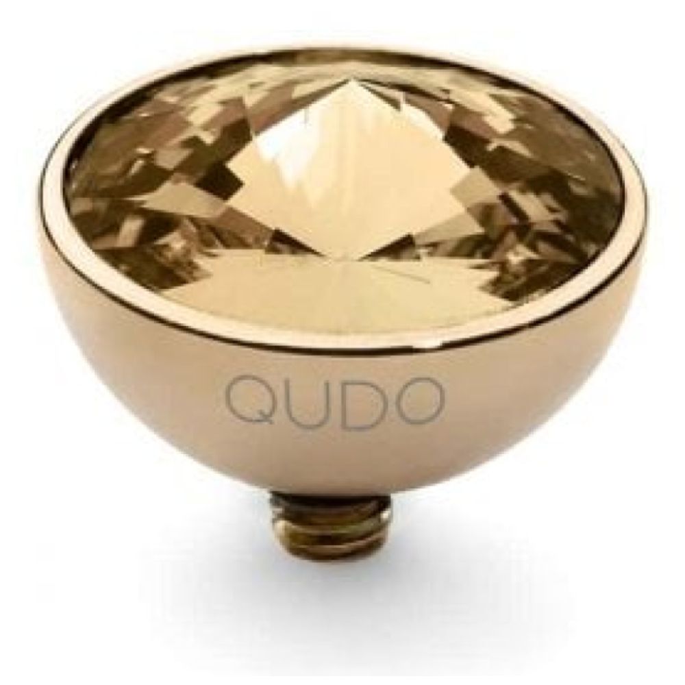 Famosa Gold 11.5mm Bottone Ring Top Light Colorado Topaz