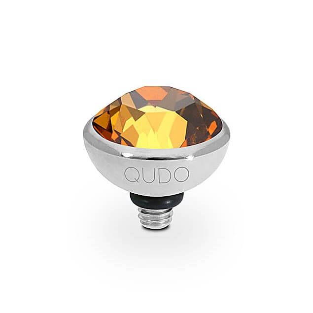 Interc Bottone SS Light Amber 10mm Top