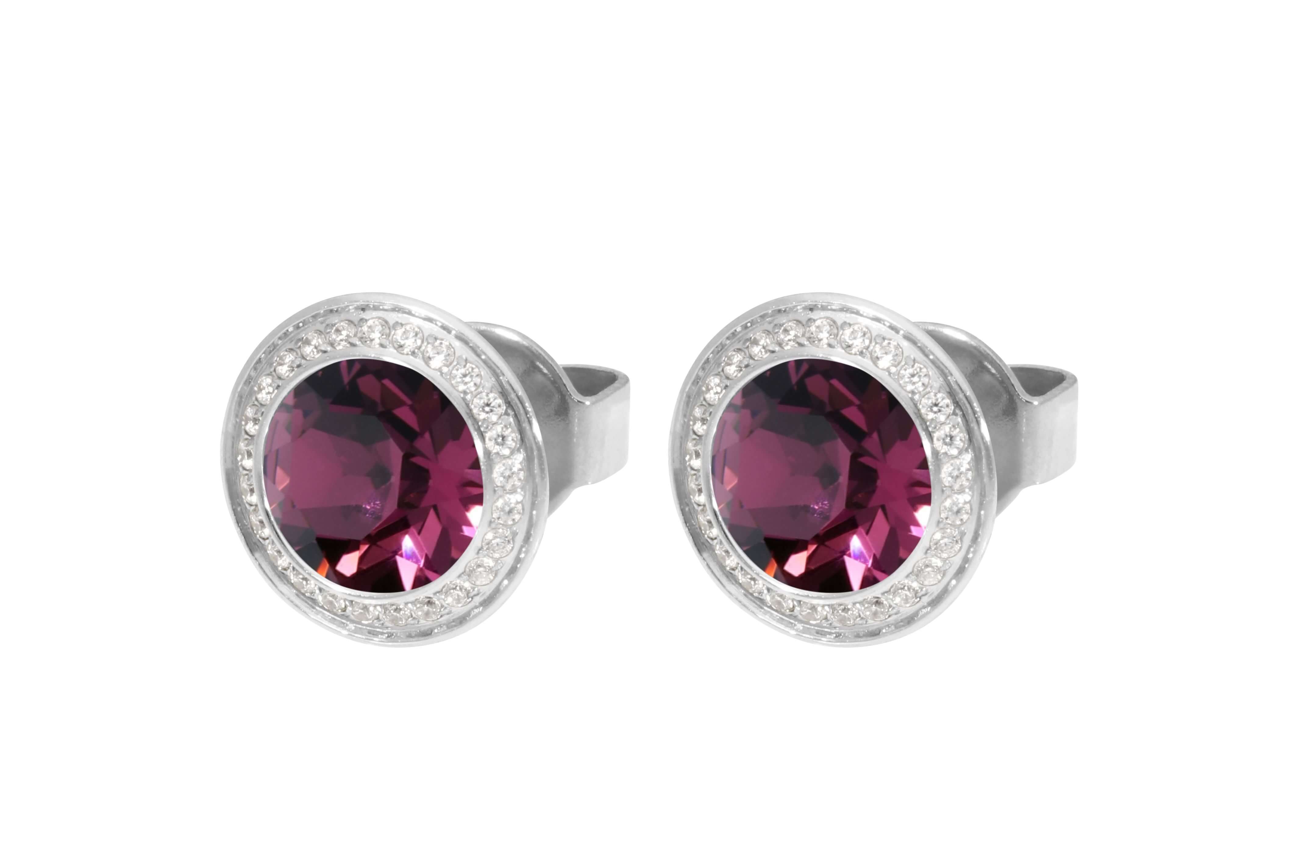 TONDO Deluxe (S/P) 9mm Amethyst Stud