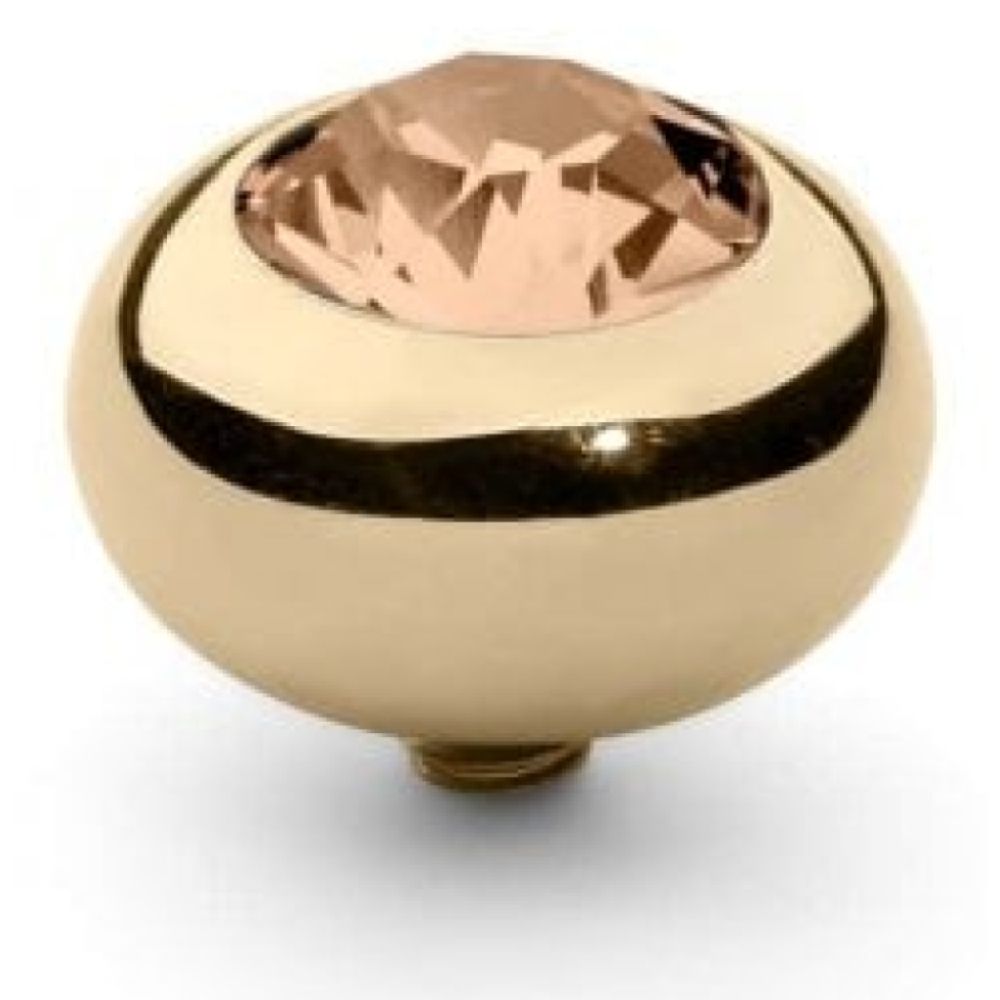 Famosa Gold 10mm Tondo Ring Top Light Peach
