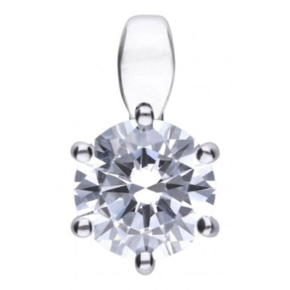 Claw Set 1.5ct Solitaire Pendant Necklace
