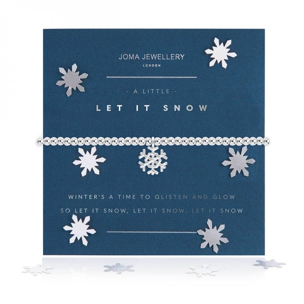 Snow Globe A Little | Let It Snow | Silver | Bracelet | 17.5cm Stretch