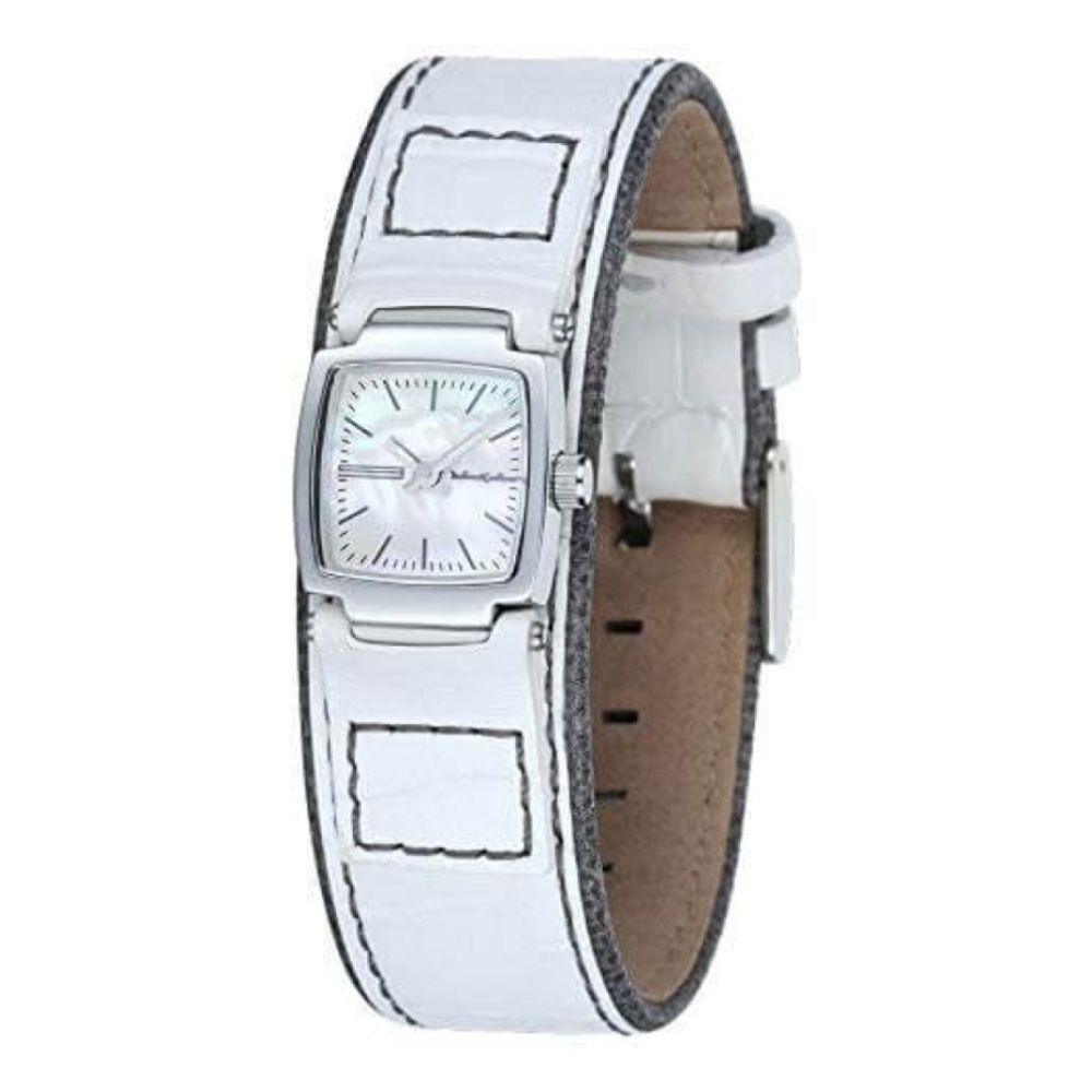 Black Square Dial With Black Leather Strap Retro Gents Digital Watch