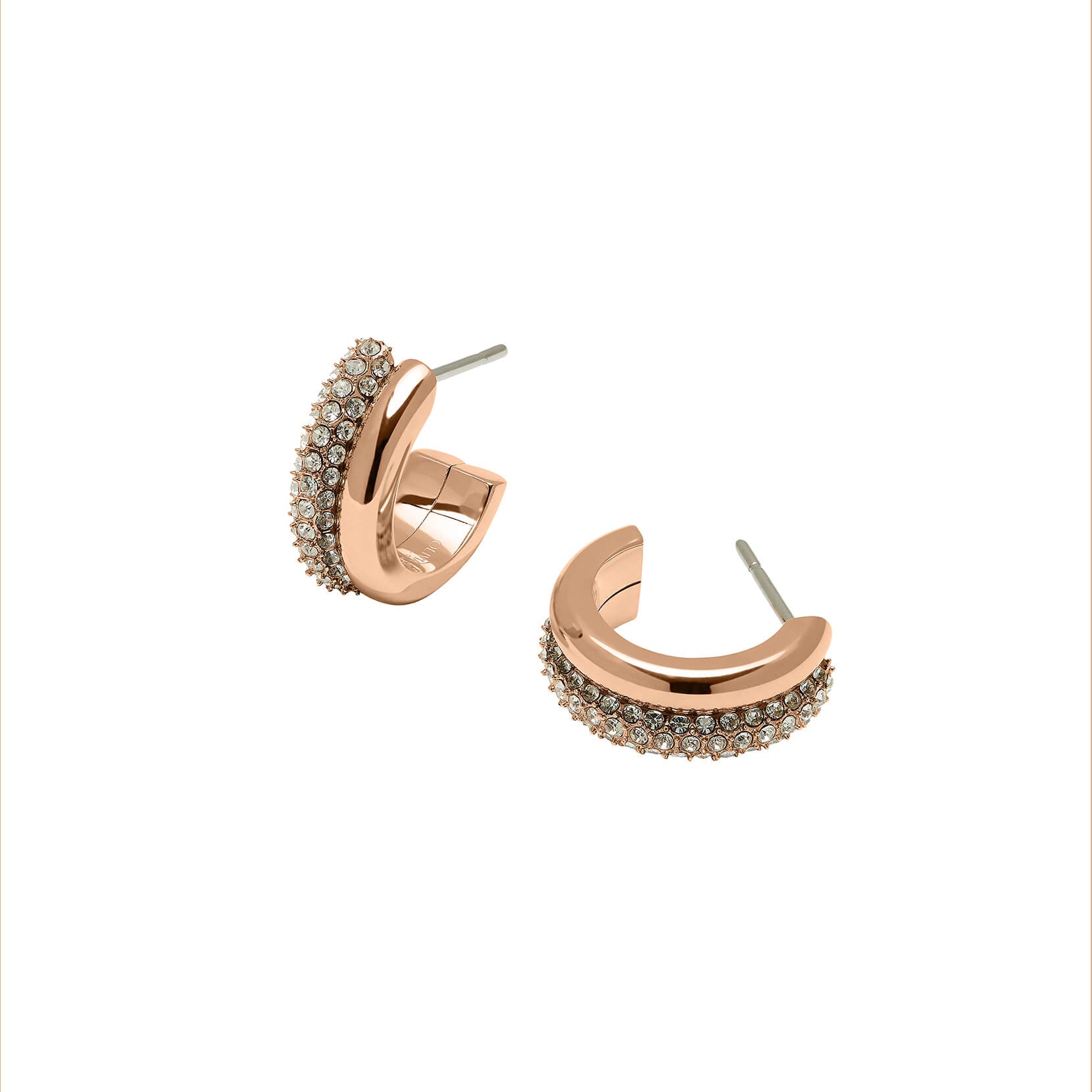 Classic Entwine Rose Gold Hoop Earrings