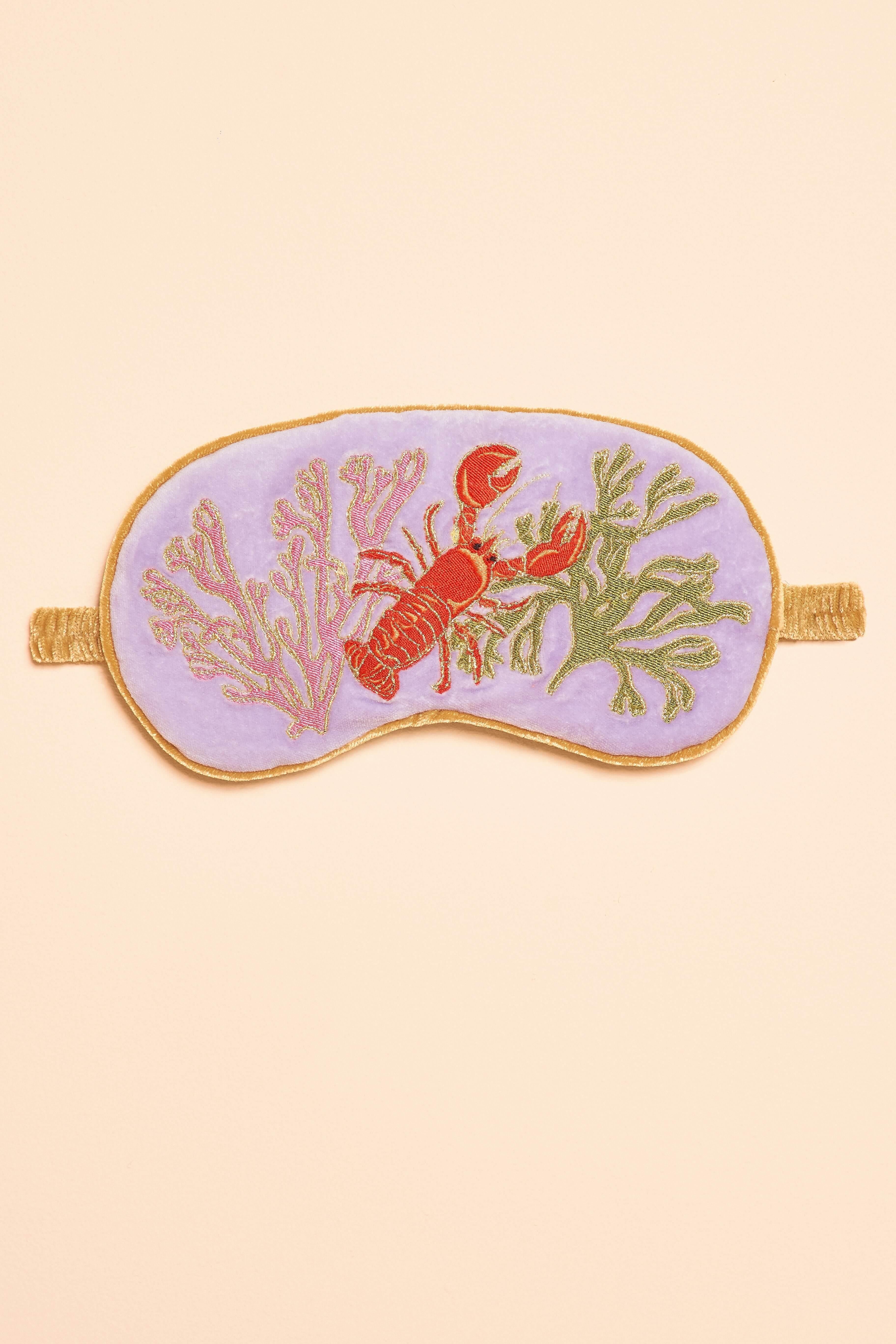 Luxury Lavender Velvet Eye Mask - Lobster Buddies