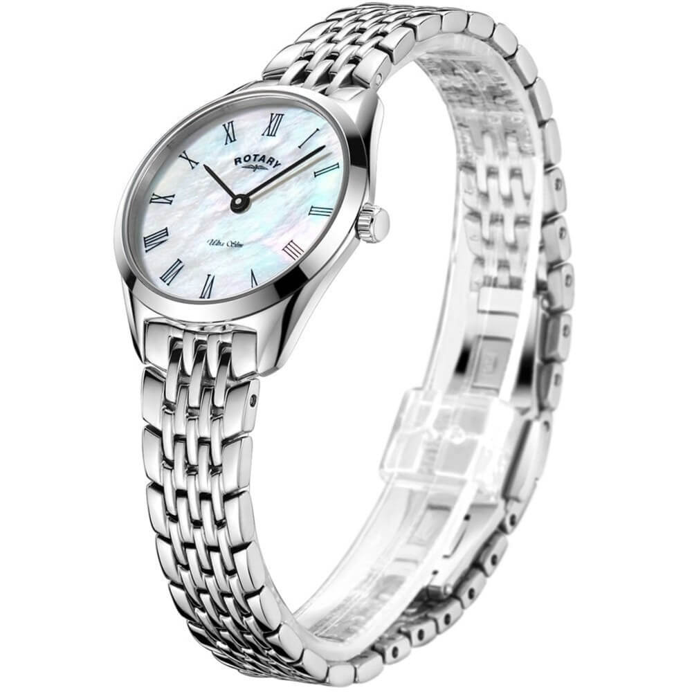 Ultra Slim Ladies Silver Bracelet Watch