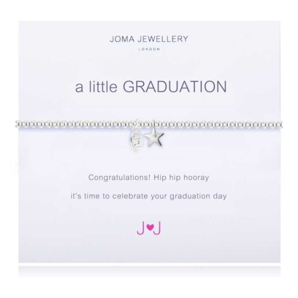 a little GRADUATION - elastic bracelet - silver