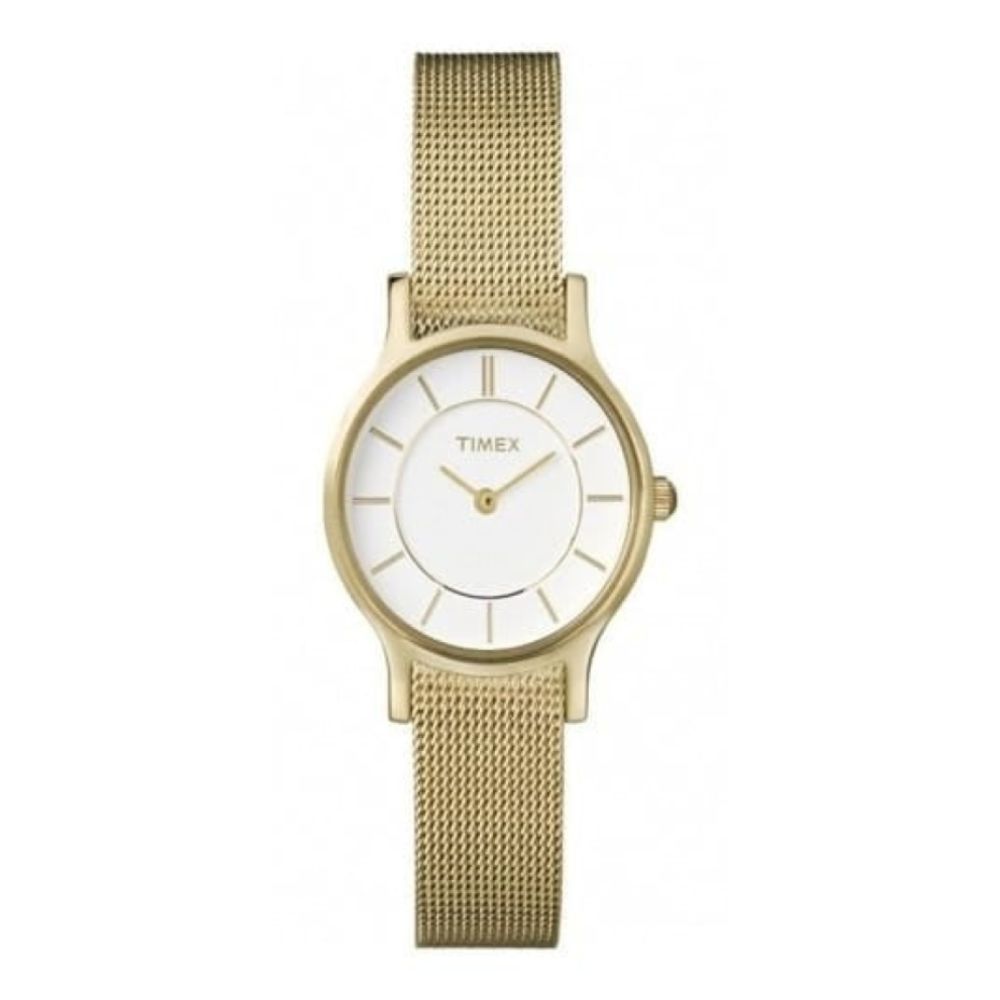 Ladies Gold Plated Mesh Strap Watch