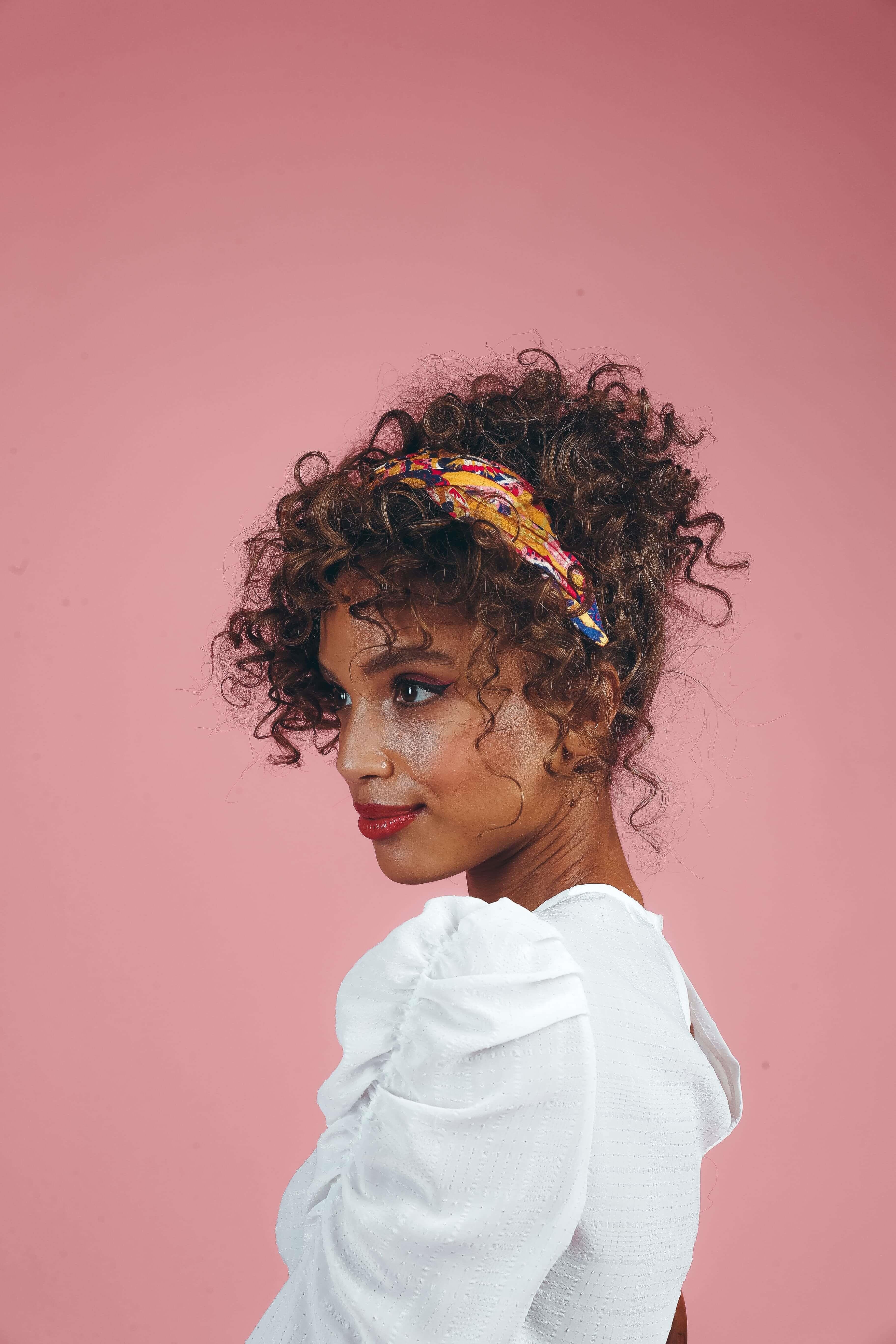 Fantasy Floral Satin Twist Headband