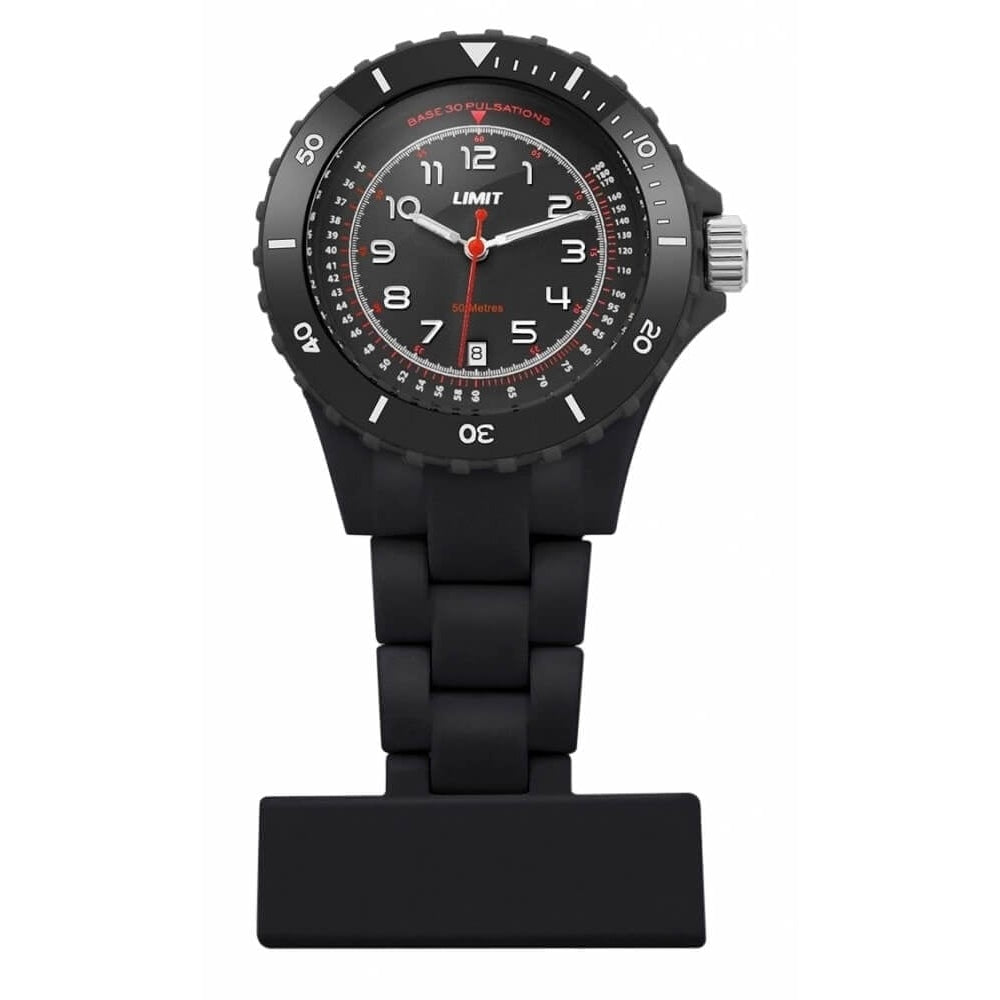 Black Resin Nurse Fob Watch