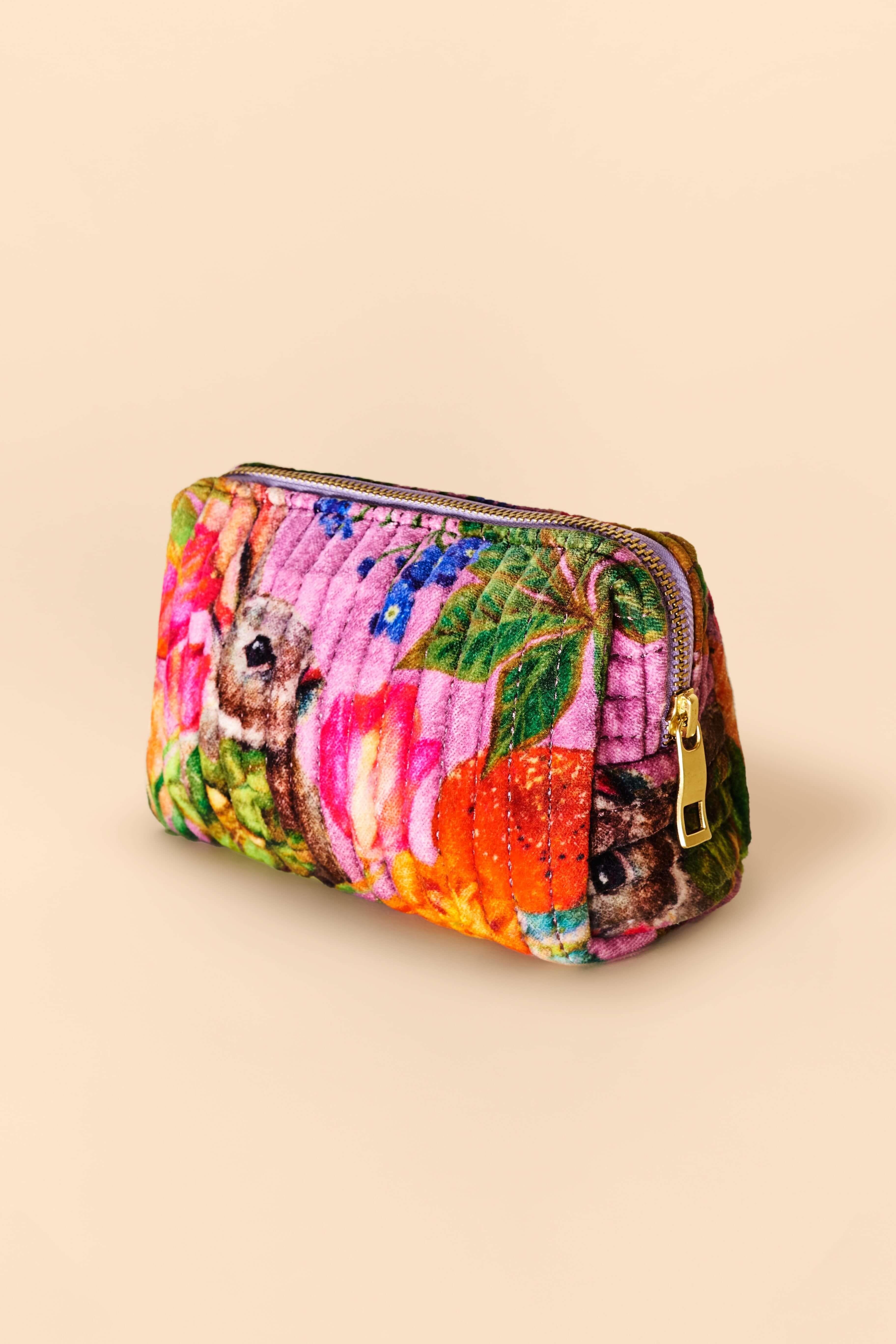 Small Quilted Vanity Bag - Whimsical Woodland