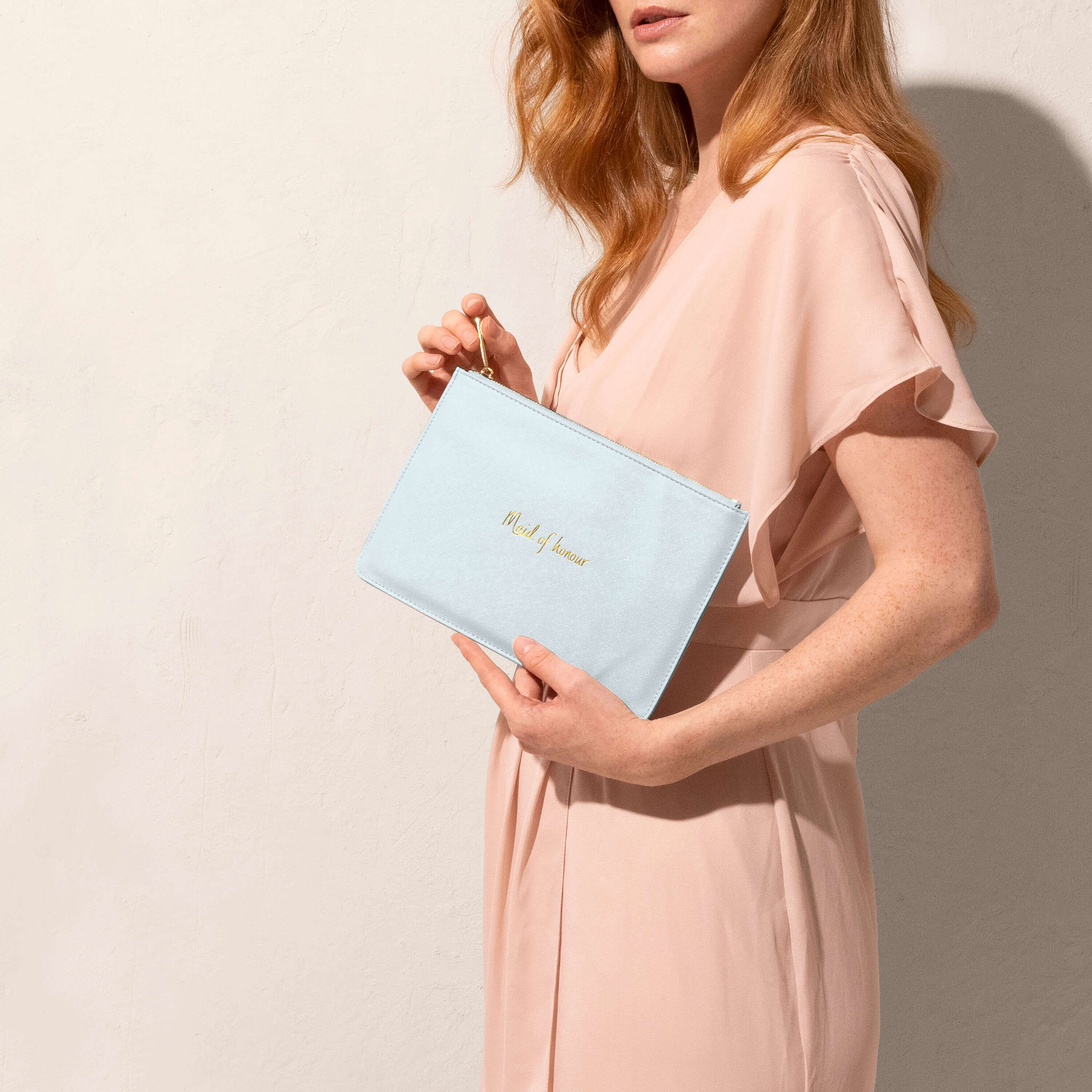 Bridal Perfect Pouch | Maid Of Honour | Powder Blue | 16 X 24 X 1.5cm
