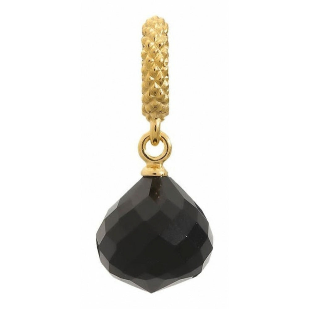 Black Crystal Drop Charm