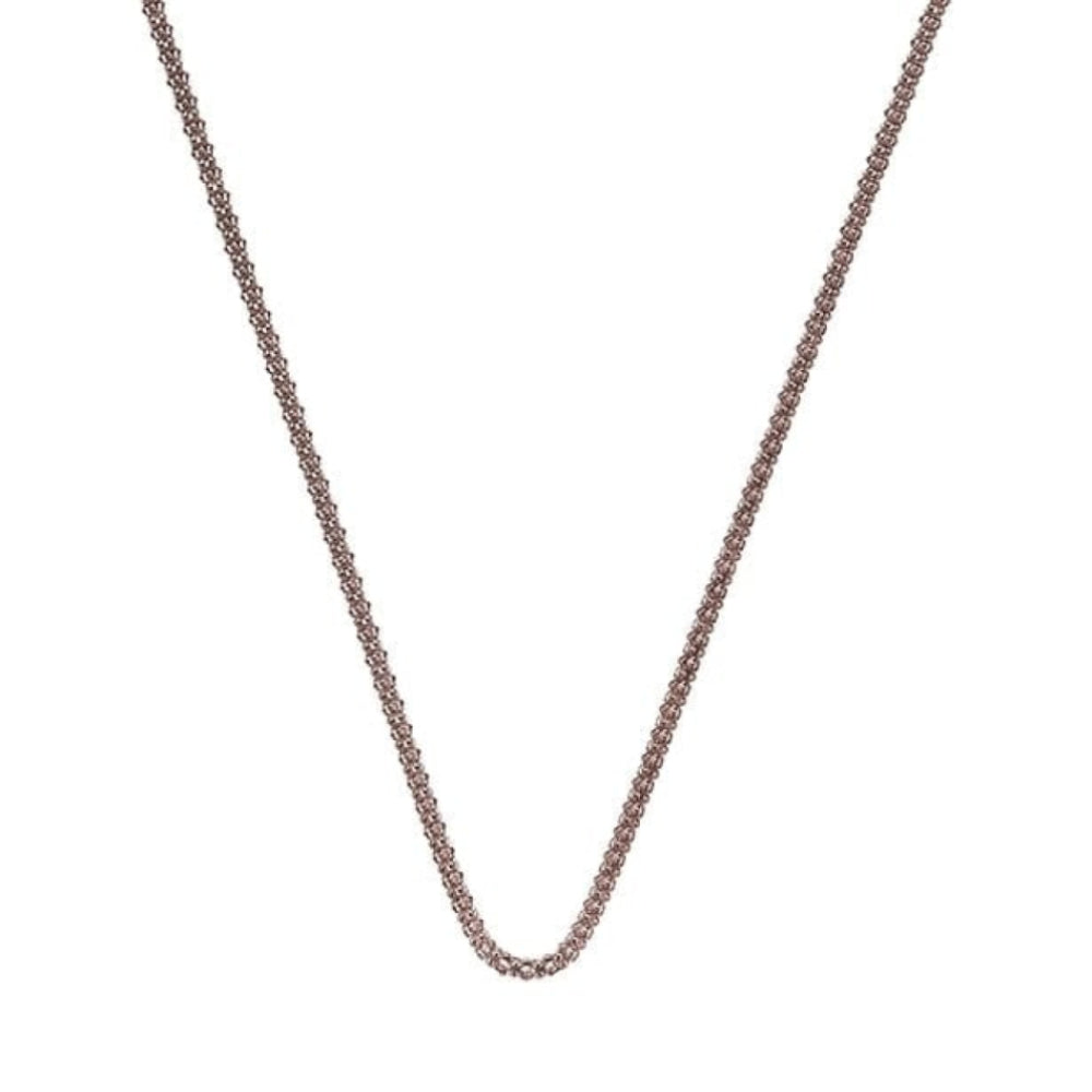 Rose Gold Plate Sterling Silver Popcorn Chain 24"