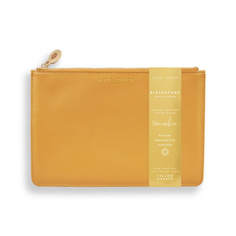 Birthstone Perfect Pouch | November | Yellow Quartz
