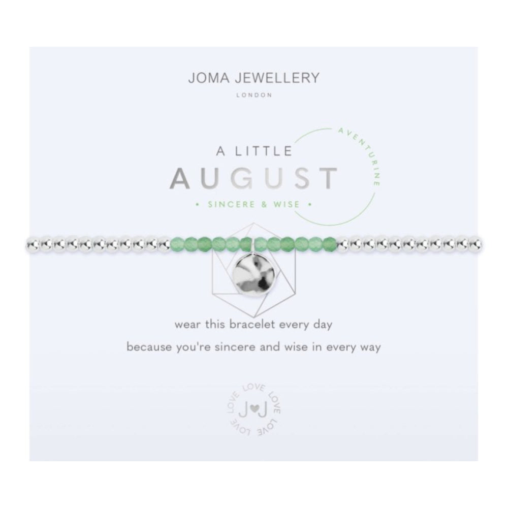 A Little | Birthstone August Aventurine | Bracelet | 17.5cm Stretch