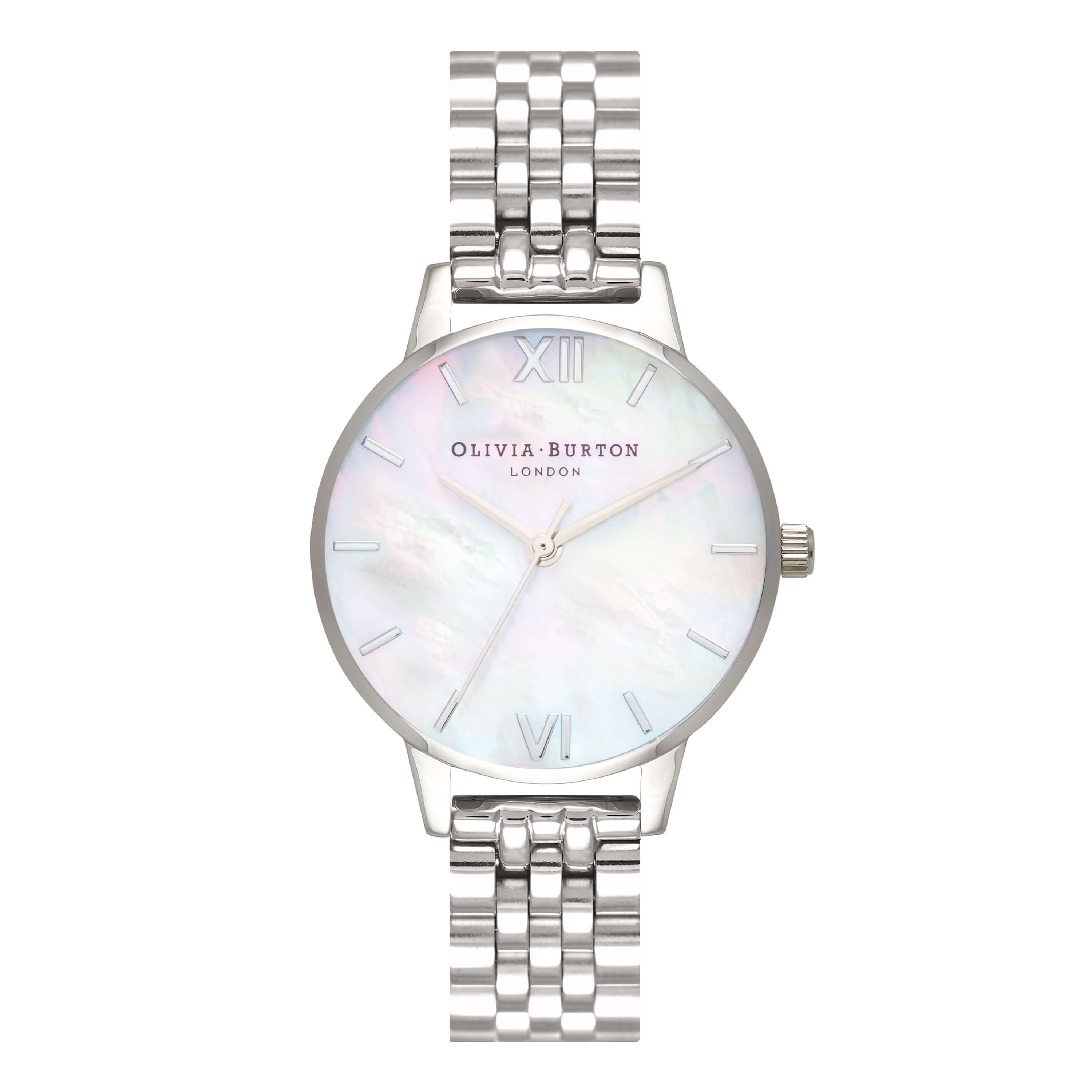 Stainless Steel Mother Of Pearl Bracelet Ladies Watch