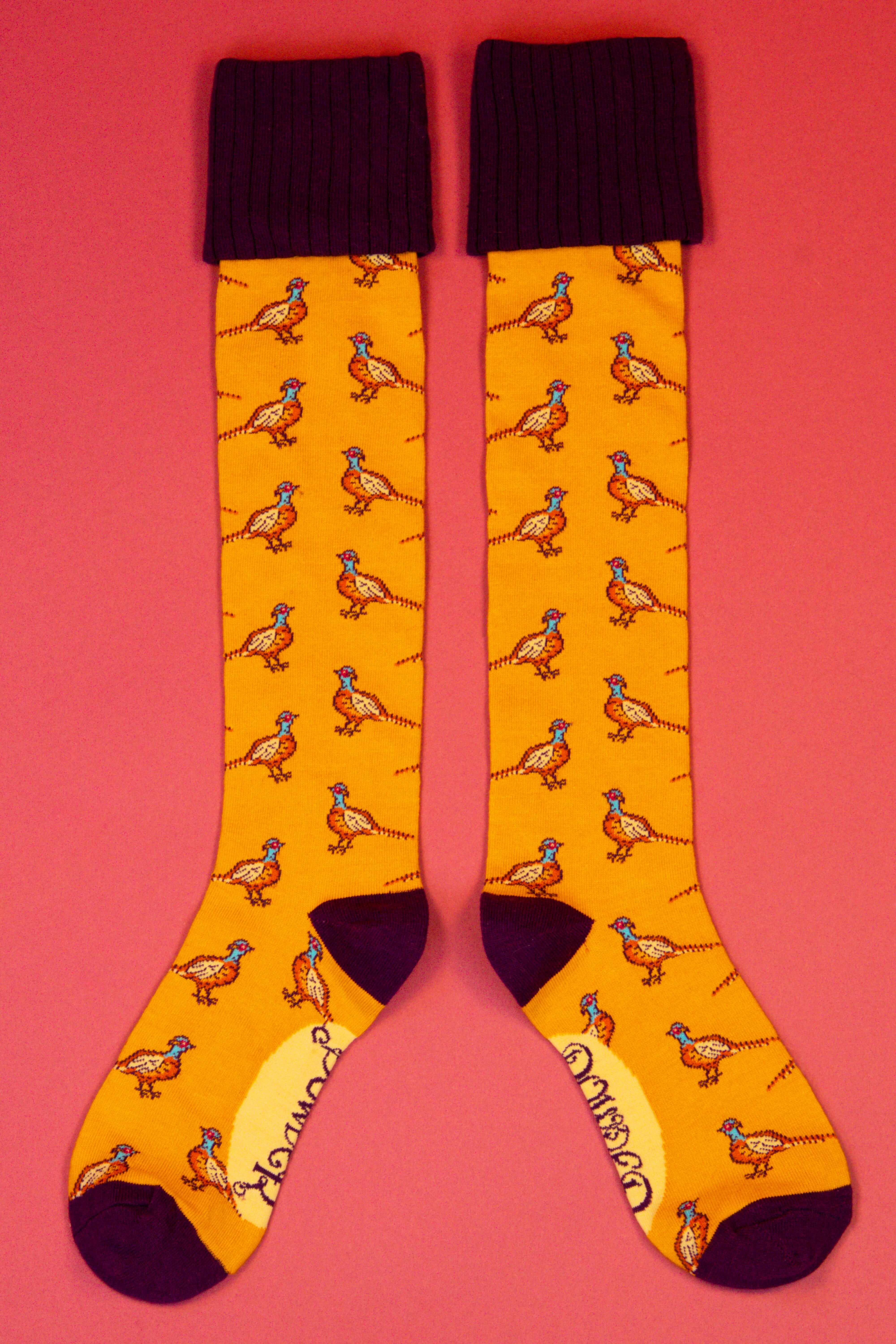 Pheasant Boot Socks- Mustard