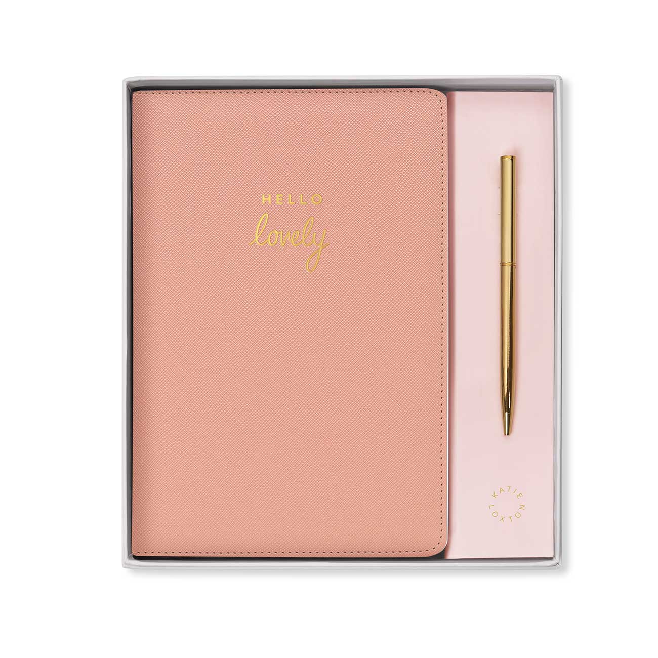 A5 Notebook and Pen | Hello Lovely | Pink