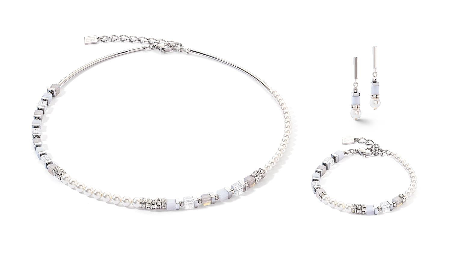 Precious Fusion Offset Silver Light Blue Bracelet