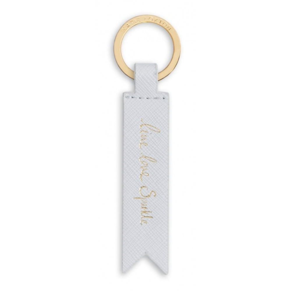 Flag Keyring - Live Love Sparkle - Grey