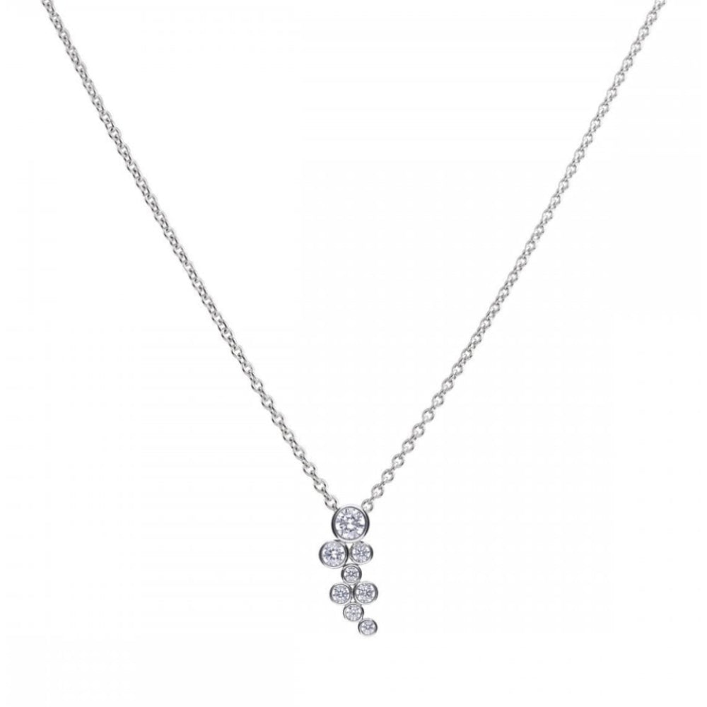 Bubble Zirconia Pendant Necklace