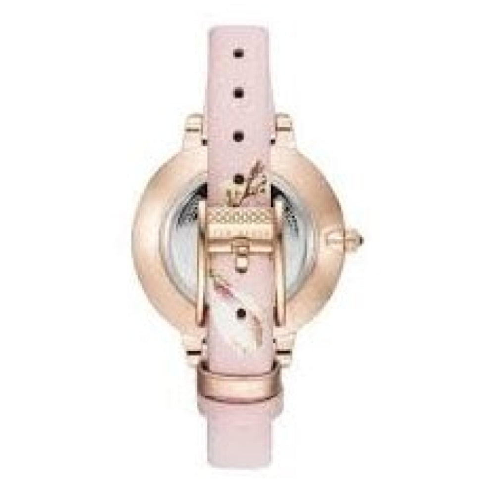 Rose Gold Pink Floral Ladies Watch