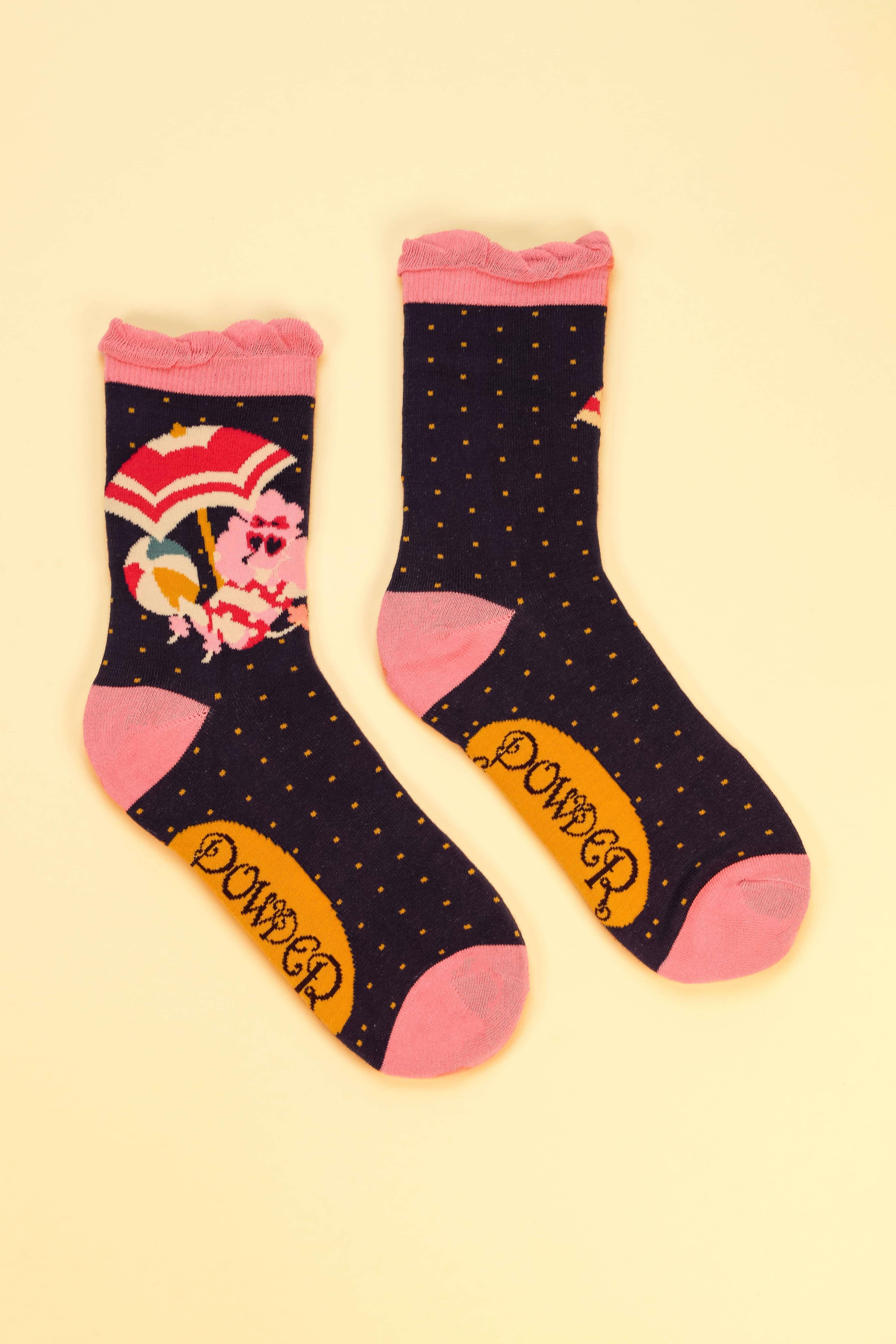 Poolside Poodle Ankle Socks