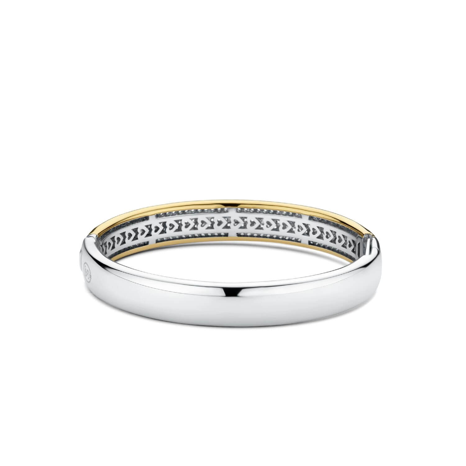 Gold Plated CZ Silver Bangle