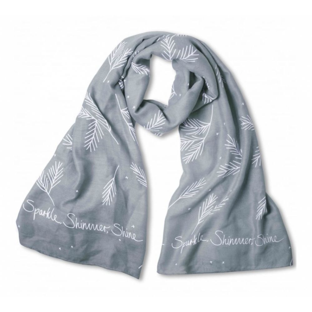 Sentiment Scarf - Sparkle Shimmer Shine - Slate Blue