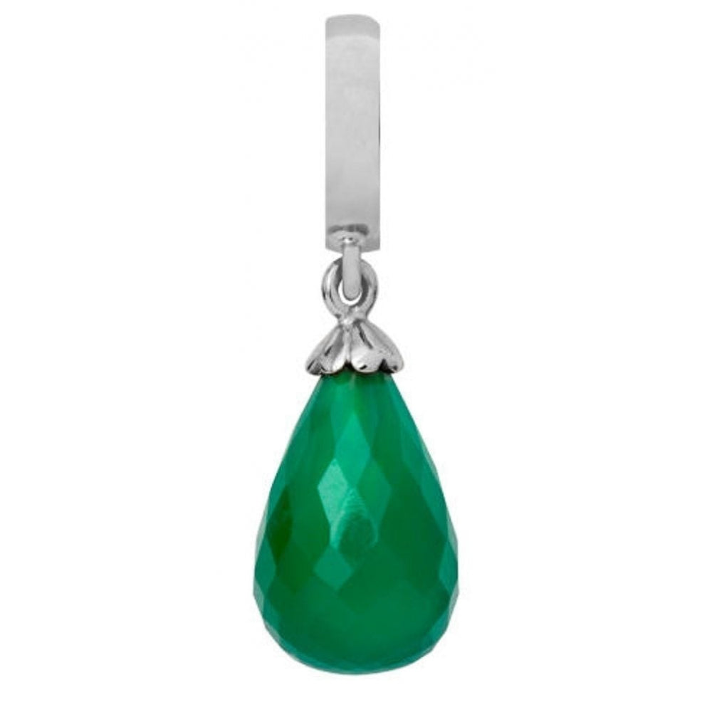 Sterling Silver Green Onyx Drop Charm