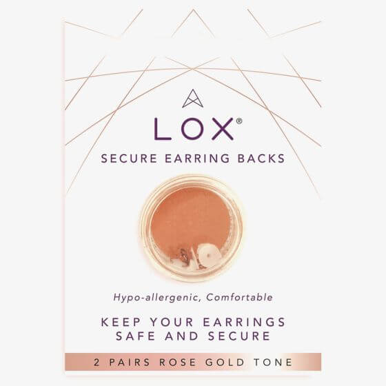 Lox Rose Gold 2 Pair Pack Secure Earrings Backs