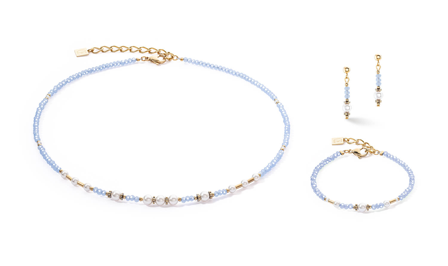 Little Twinkle Pearl Mix Earrings In Light Blue
