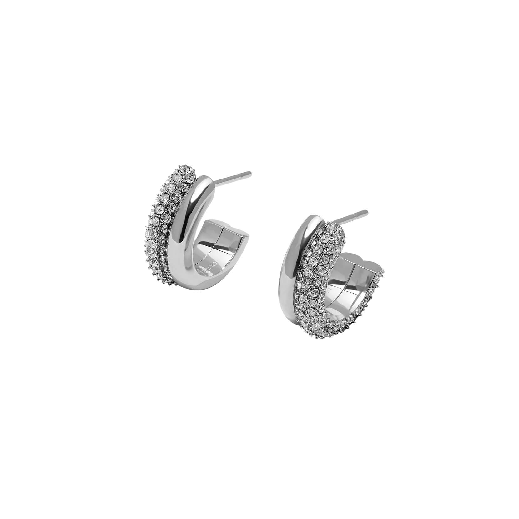 Classic Entwine Silver Hoop Earrings