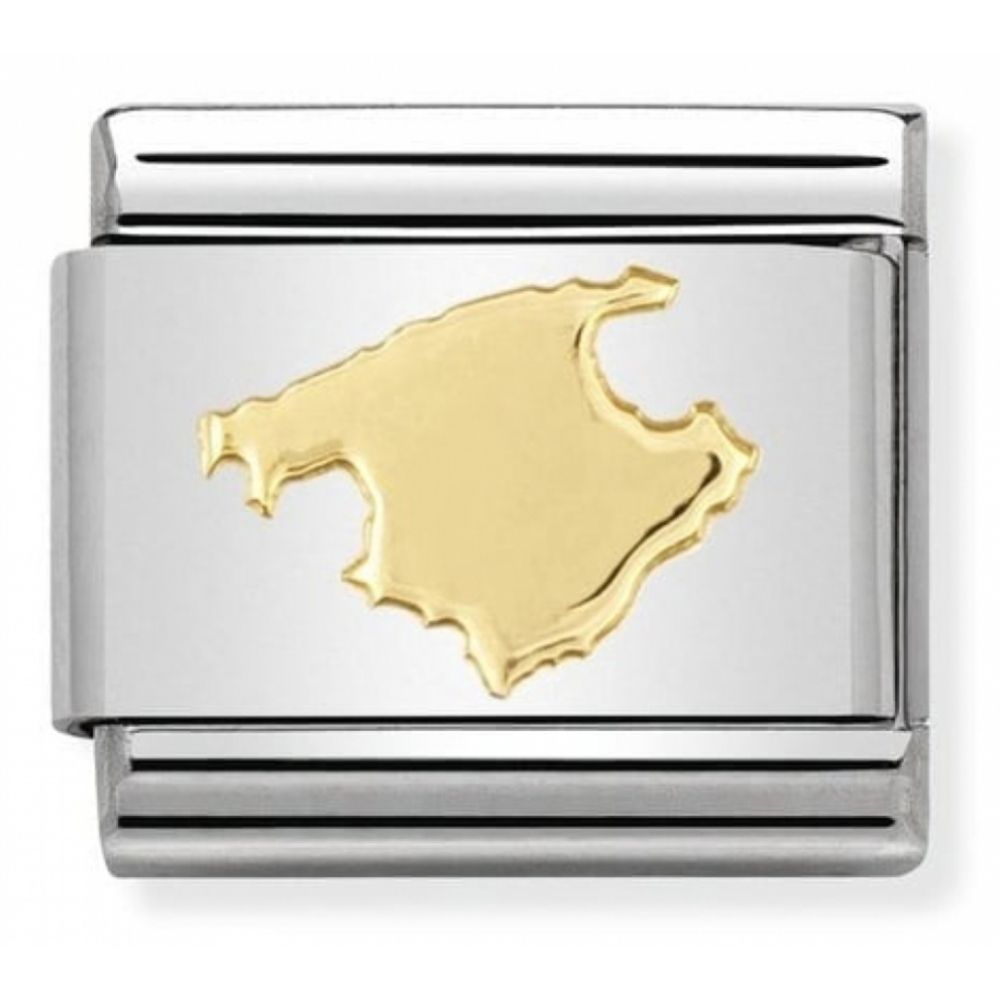 Classic Majorca Island In Stainless Steel With 18k Gold Charm