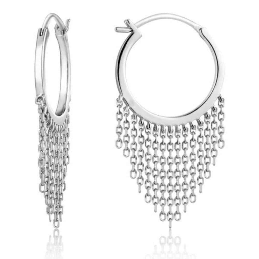 Fringe Fall Earrings Silver